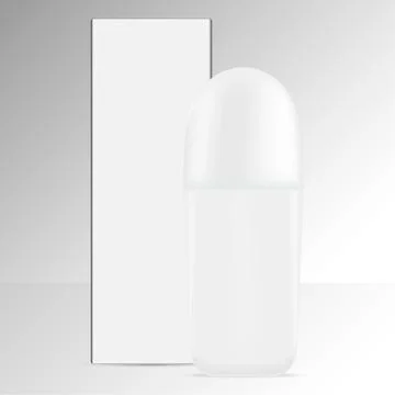 Deodorant roll bottle isolated background. Vector Stock Illustration