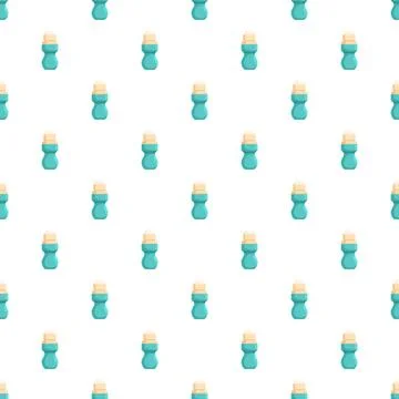 Deodorant roll on bottle seamless pattern Stock Illustration