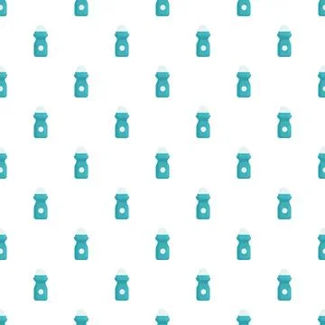 Deodorant roll on bottles creating seamless pattern 스톡 일러스트