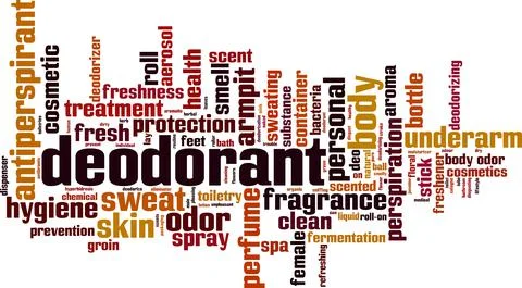 Deodorant word cloud Stock Illustration