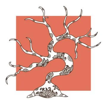 Deorative tree Stock Illustration