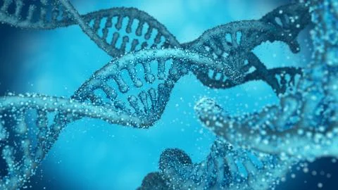 Deoxyribonucleic acid (DNA) chains Stock Illustration