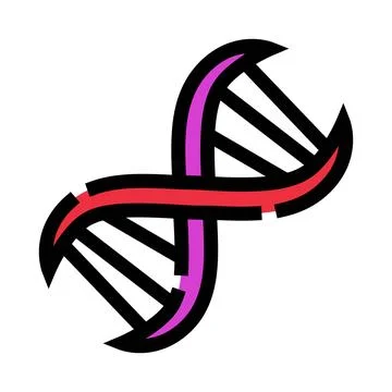 Deoxyribonucleic acid structure representing genetics and biology Stock Illustration