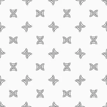 Deoxyribonucleic acid vector seamless pattern 库存插图
