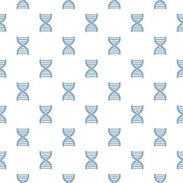 Deoxyribonucleic acid vector seamless pattern. DNA background Illustrazione stock