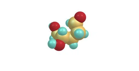 Deoxyribose molecular structure isolated on white Stock Illustration