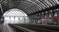 Departing Regional Train Central Station Dresden Rush Hour Travelers Traveling HD Footage