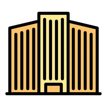 Department building icon vector flat Ilustración de archivo