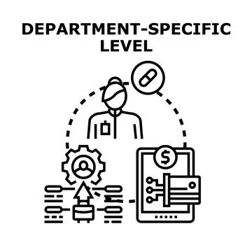 Department specific level professional and workflow management イラスト素材