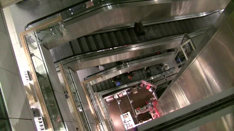 Department Store Escalators and Elevator Video stock 530642