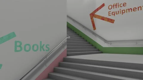 Department store staircase sections floo... Stock Video Pond5