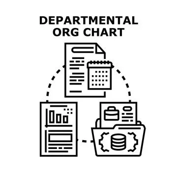 Departmental organization chart vector concept illustrating structure イラスト素材