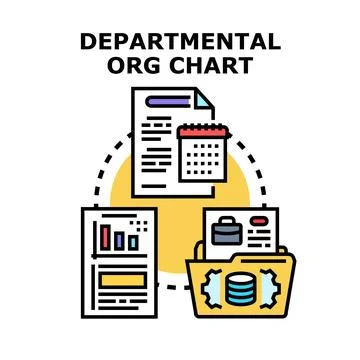 Departmental organization chart vector concept illustrating structure Ilustración de archivo