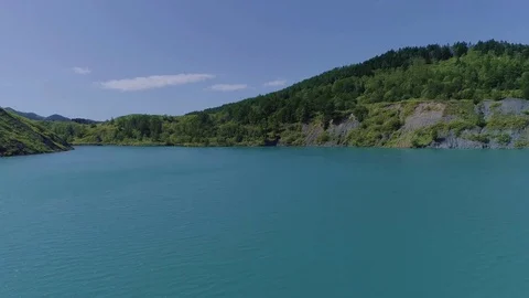 Departure beautiful lake Stock Footage 80080997