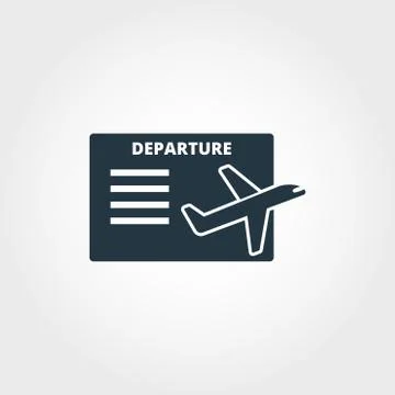 Departure Board creative icon. Simple element illustration. Departure Board Ilustración de archivo