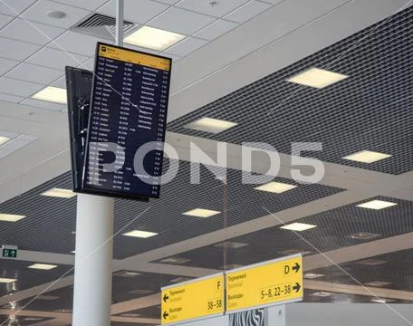 Departure Board at Moscow airport.. Stock Photos