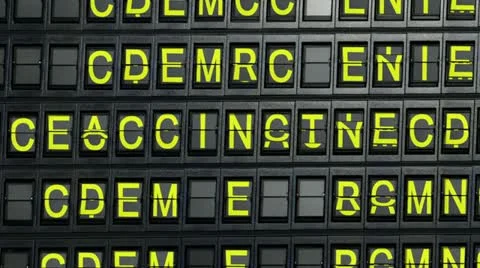 Departure board welcome Video stock 12120750