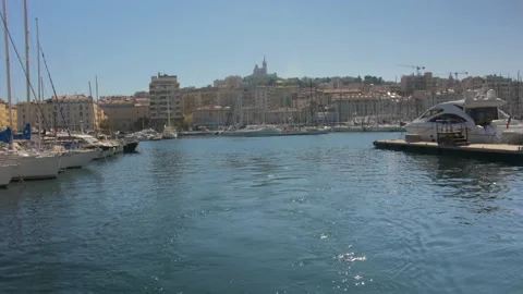 Departure of a boat from the quay. Stock Footage 146692653