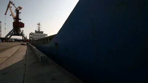Departure cargo ship Stock Footage 61529558