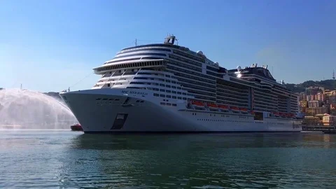 Departure Cruise Ship Stock Footage