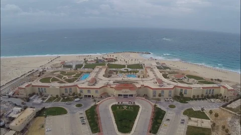 Departure to the General plan in front of the hotel Stock Footage 126732653