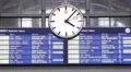 Departure Schedule Timetable Railway Station Frankfurt Clock Display Billboard HD Footage