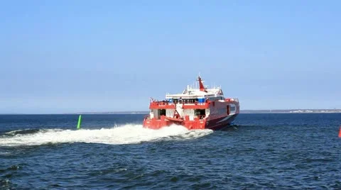 Departure of ship Stock Footage 10911757