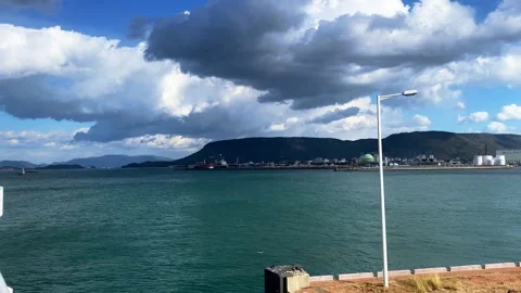 Departure of ship Stock Footage 296136977