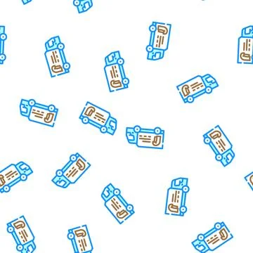 Departure of specialist vector seamless pattern Illustrazione stock