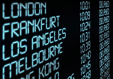 Departure timetable Stock Photos