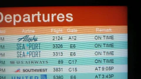 Departures 1 of 3 On Time Video stock 19414814