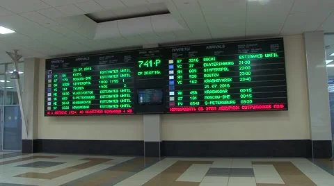 Departures board Stock Footage 68101258