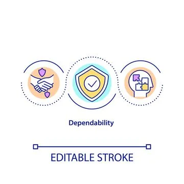 Dependability concept icon Stock Illustration