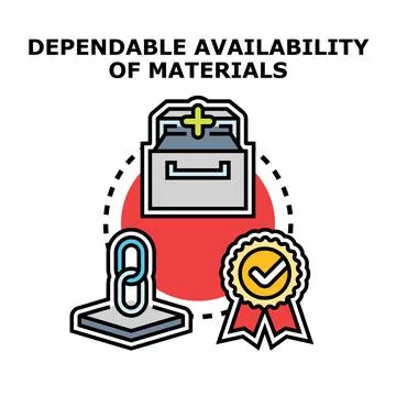Dependable availability of materials concept illustration イラスト素材
