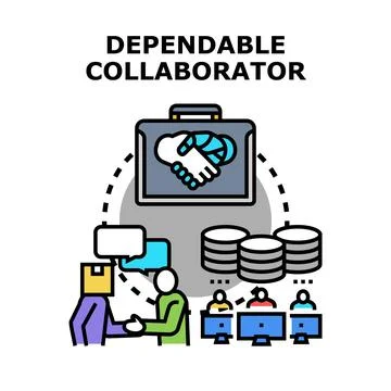 Dependable business partnership for collaboration and success Stock Illustration