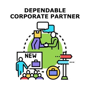 Dependable corporate partner building strong business relationships Ilustración de archivo