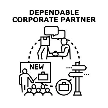 Dependable corporate partner building strong business relationships Ilustración de archivo