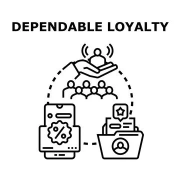 Dependable loyalty program building customer relationships Stock Illustration