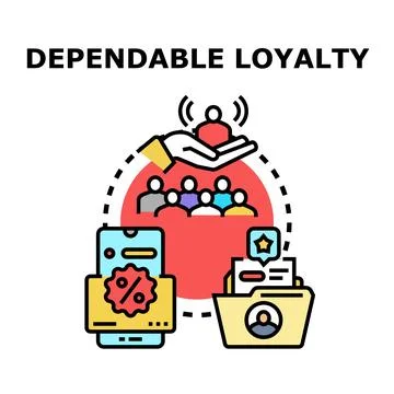 Dependable loyalty program building customer relationships Stock Illustration