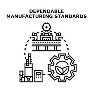 Dependable manufacturing standards ensuring quality production process イラスト素材