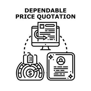 Dependable price quotation estimating service concept イラスト素材