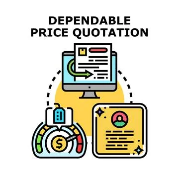 Dependable price quotation estimating service concept イラスト素材