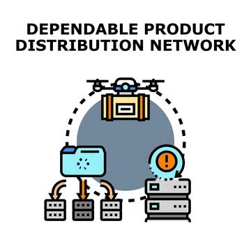 Dependable product distribution network concept Stock Illustration