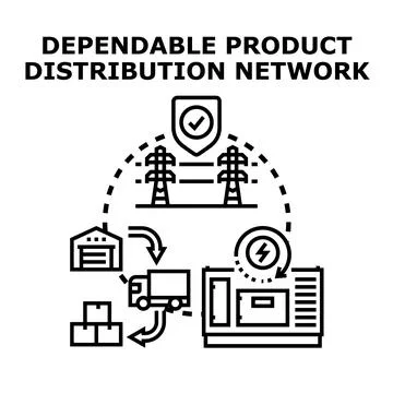 Dependable product distribution network planning logistics イラスト素材
