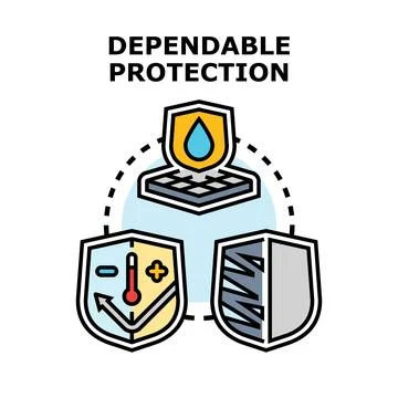 Dependable protection concept offering comprehensive safety illustration イラスト素材