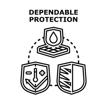 Dependable protection concept offering comprehensive safety illustration イラスト素材