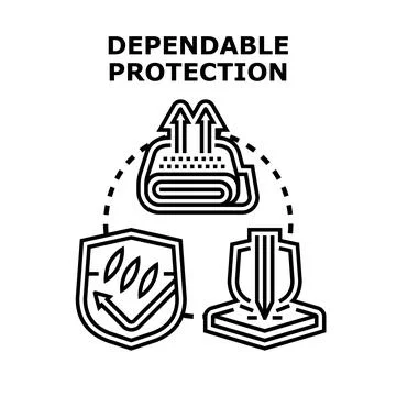Dependable protection concept vector icon illustration イラスト素材