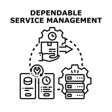 Dependable service management concept vector illustration イラスト素材