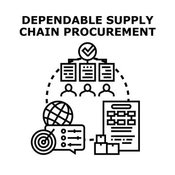 Dependable supply chain procurement strategy management イラスト素材