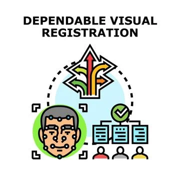 Dependable visual registration creating secure identification system Stock Illustration
